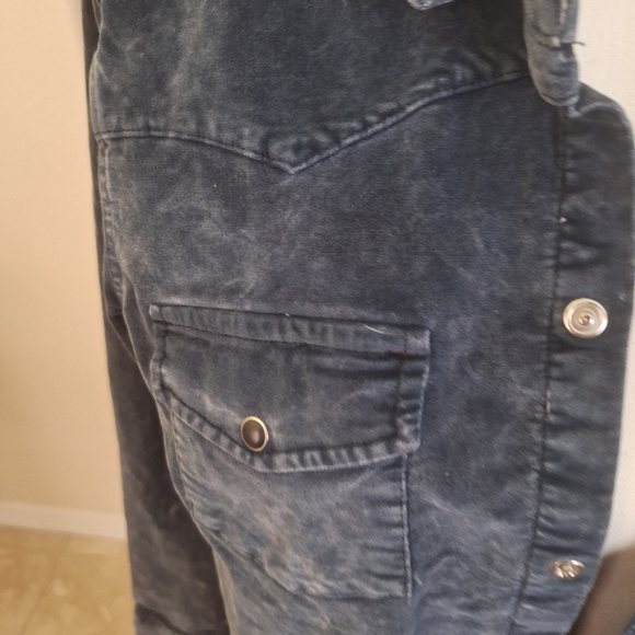 Lucky Brand Blue Velvet Western Shirt - Picture 2 of 4